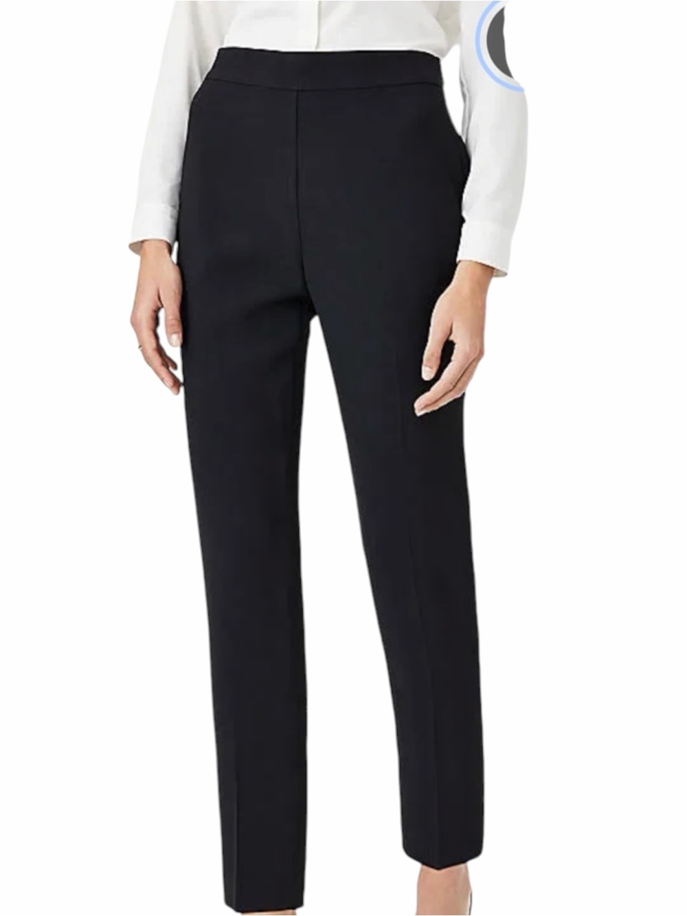 Ann Taylor Petite Skinny Ankle Low Rise Knit Dress Pants Black 2P